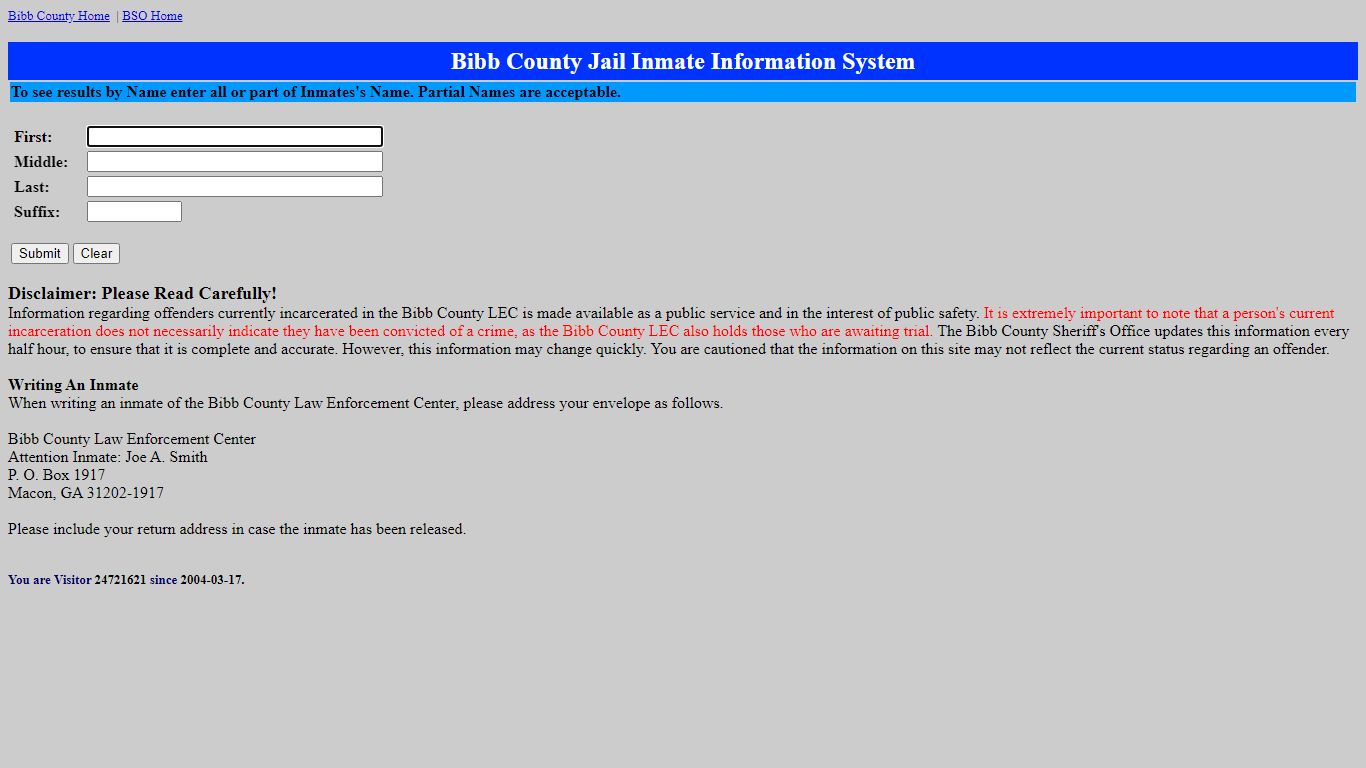 Bibb County Jail Inmate Search - co.bibb.ga.us