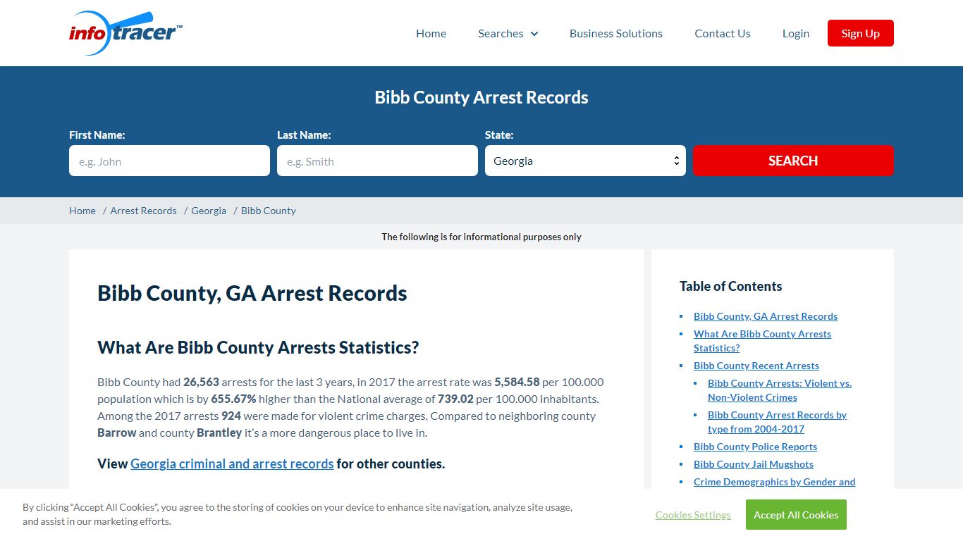 Bibb County, GA Jail, Inmate Search & Arrests- InfoTracer